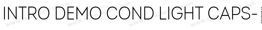 Intro Demo Cond Light CAPS字体转换